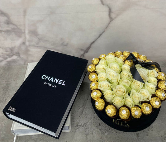 Roses & Rocher - Round Hat Box